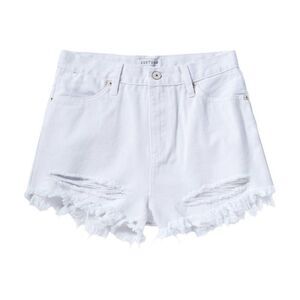 𝅺just usa • high waisted ripped shorts white